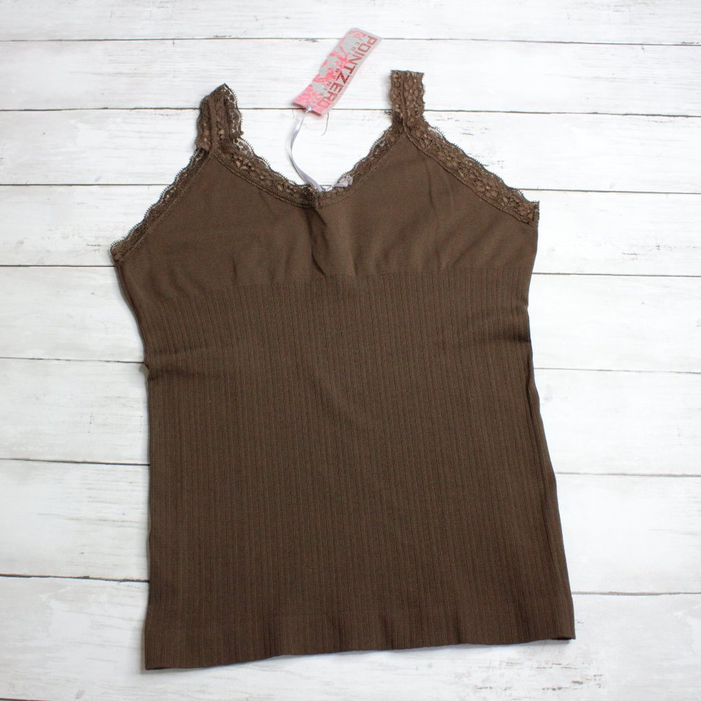Nicole Benisti Women's Cami Tank Top Size L Brown